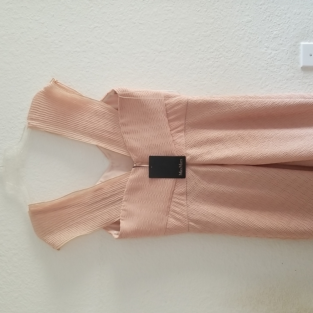 MaxMara Ananas Midi Sheath Dress Size US 14 Blush Pale Pink - Picture 5 of 13